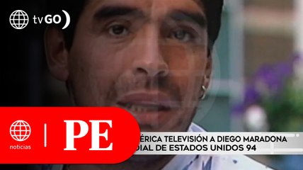 La entrevista de América Televisión a Maradona previo al mundial USA 94 | Primera Edición