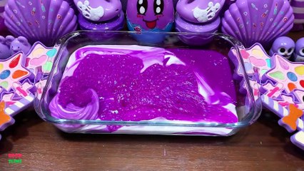 VIOLET PIPING BAGS & FEET - Mixing RandomThings Into GLOSSY Slime ! Satisfying Slime Videos #1539