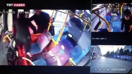 Tartıştığı otobüs şoförüne copla saldırdı