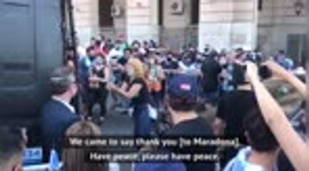 'Put the guns away', pleads mourner after Maradona funeral mayhem