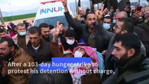 Israel frees Palestinian who waged 103-day hunger strike