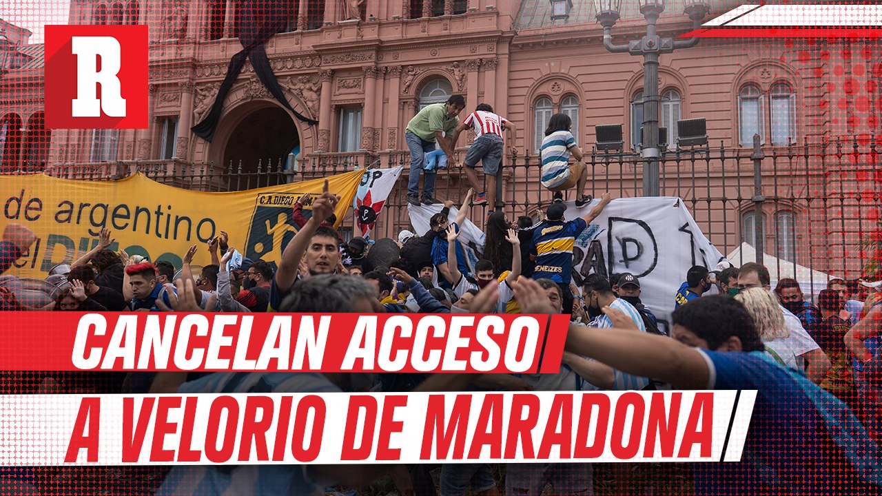 Incidentes en la Casa Rosada interrumpen acceso de aficionados al velorio de Maradona