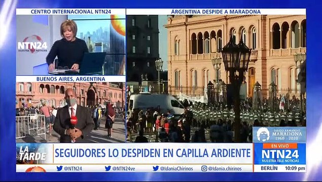 Enfrentamiento entre la policía e hinchas de Maradona paraliza velorio en la Casa Rosada