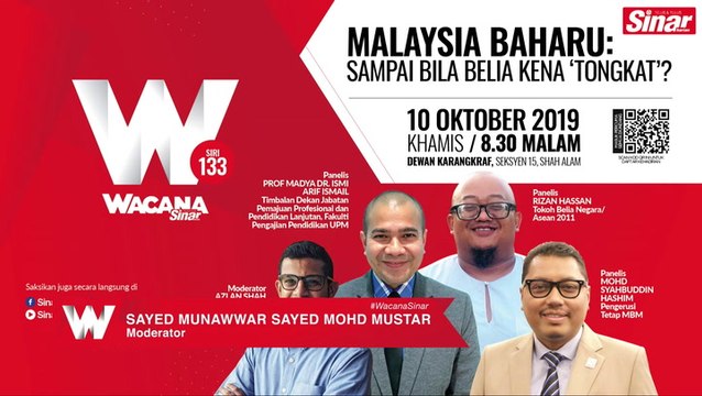 [LIVE]: Saksikan Wacana Sinar Harian Kali Ke -133 pada jam 8.30 malam ini. Jangan Lupa Like, Share & Follow Di #SinarHarian #SinarTv #WacanaSinar