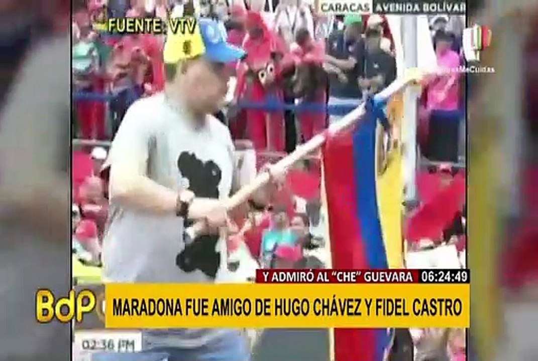 Maradona y su tendencia política fuera de las canchas
