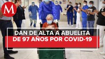 En Nuevo León, mujer de 97 años logra superar el covid-19 en hospital del IMSS