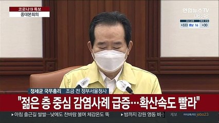 [현장연결] 정총리 "코로나 확진자 이틀연속 500명대…본격 재확산 양상"