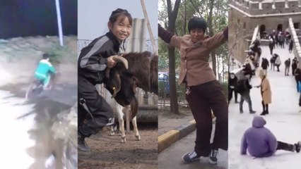 Trending in China: Motorcyclist escorts boy cycling home in darkness
