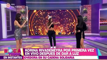 En Boca de Todos: Korina Rivadeneira reaparece en vivo después de dar a luz
