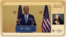 President-elect Joe Biden Delivers A Thanksgiving Address