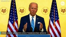 President-elect Joe Biden gives a Thanksgiving address _ USA TODAY