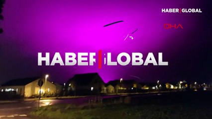 Mor renge bürünen gökyüzü şaşkınlık yarattı