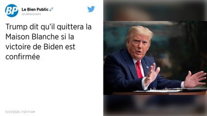 Trump fait un pas de plus vers l'acceptation de sa défaite