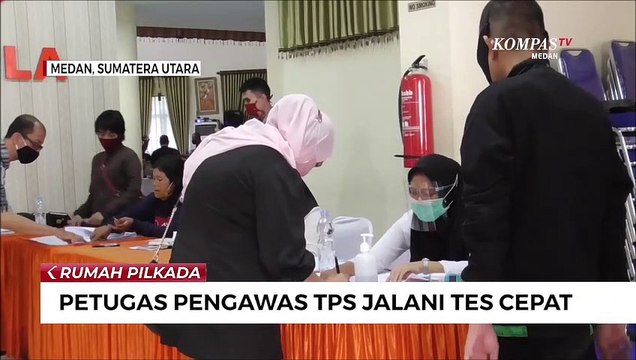 Petugas Pengawas TPS Jalani Tes Cepat Covid-19