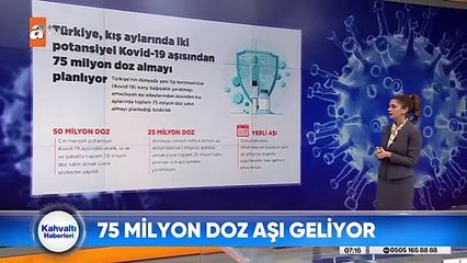 75 milyon doz aşı geliyor
