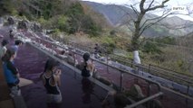 Wine lovers bathe in Beaujolais in Japanese spa