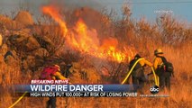 Strong winds pose wildfire threat in Southern California