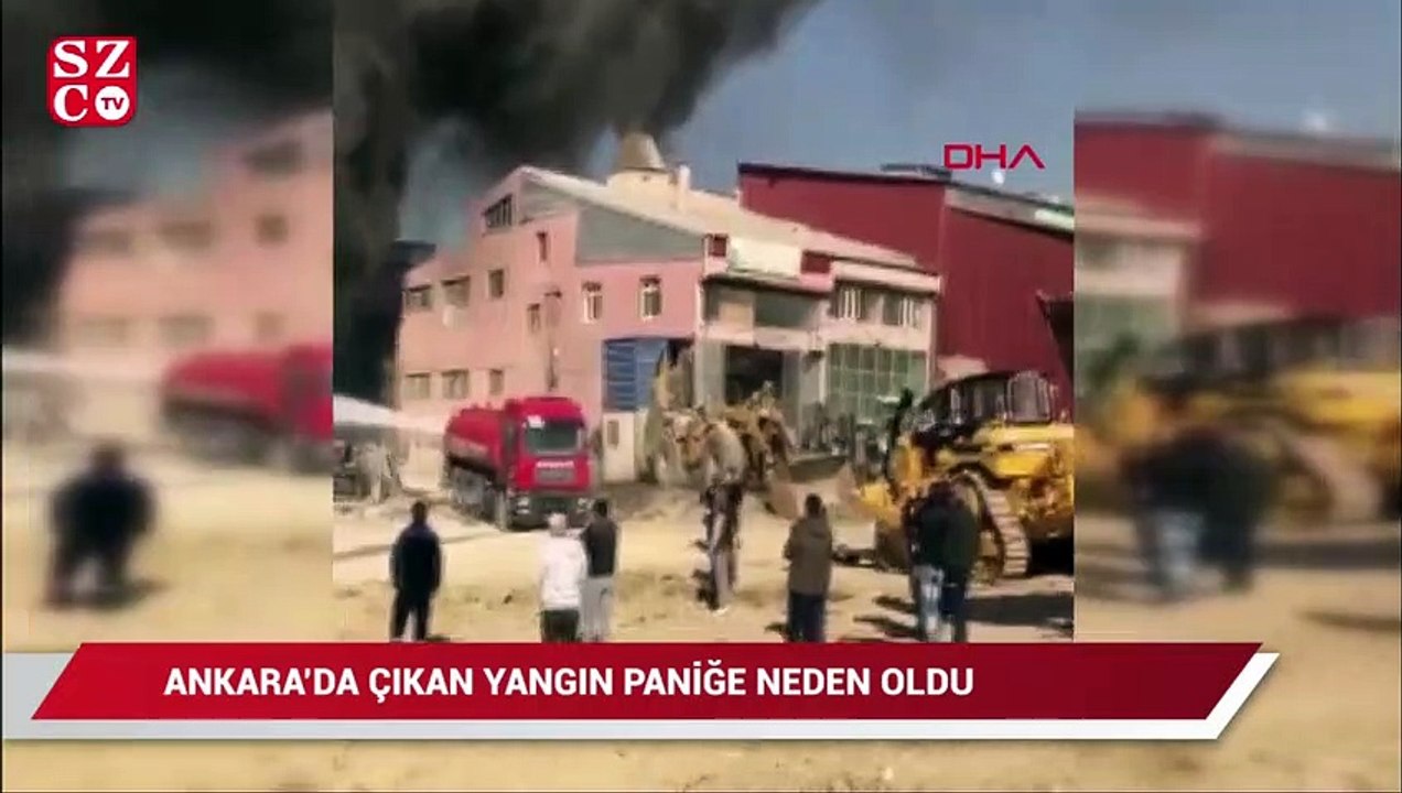 Ankara'da bir iş yerinde çıkan yangın paniğe neden oldu