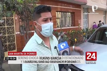 SMP: patrullero choca a vehículo y propietario denuncia que no quieren asumir daños