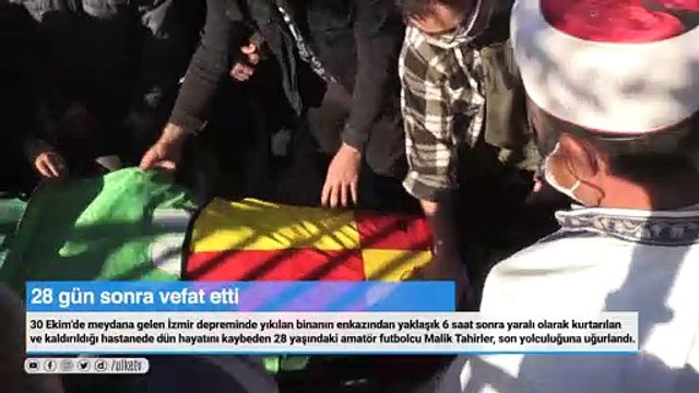 Depremde enkazdan çıkarıldıktan 28 gün sonra vefat eden futbolcunun cenazesi defnedildi.