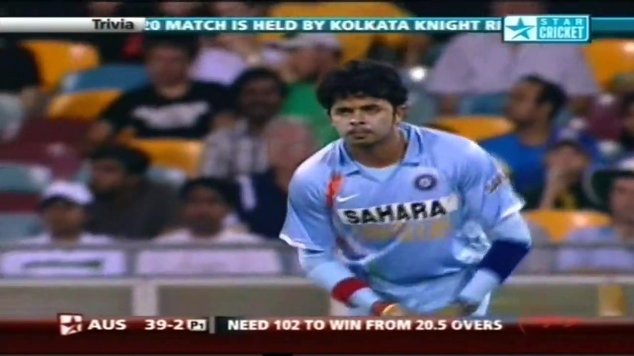 Sreesanth's BEAUTY sends back Ricky Ponting _ __LOVELY OUTSWINGER__