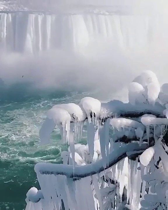 Niagara fall in winter | Canada| Ontario|Travelgram
