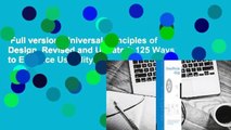 Full version  Universal Principles of Design, Revised and Updated: 125 Ways to Enhance Usability,