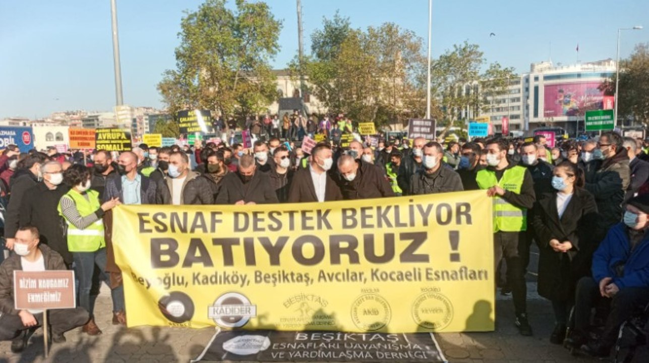 Esnaf eyleme başladı