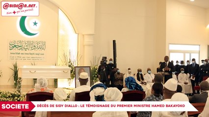 Décès de Sidy Diallo - le témoignage du premier ministre Hamed Bakayoko