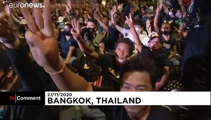 Pro-democracy protesters rally again in Bangkok