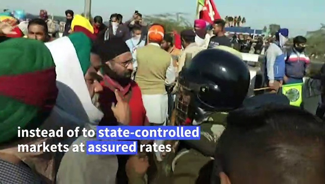 Indian police clash with farmers for second day