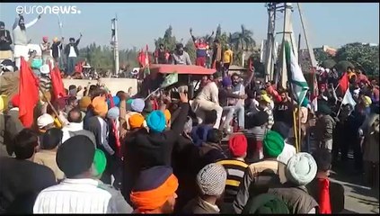 Angry farmers in India protest over controversial new laws