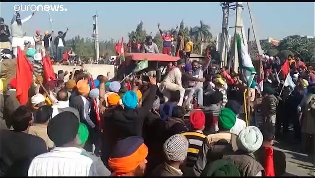 Angry farmers in India protest over controversial new laws