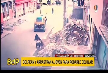 Salvaje: joven fue arrastrada por 'raqueteros' para robarle celular