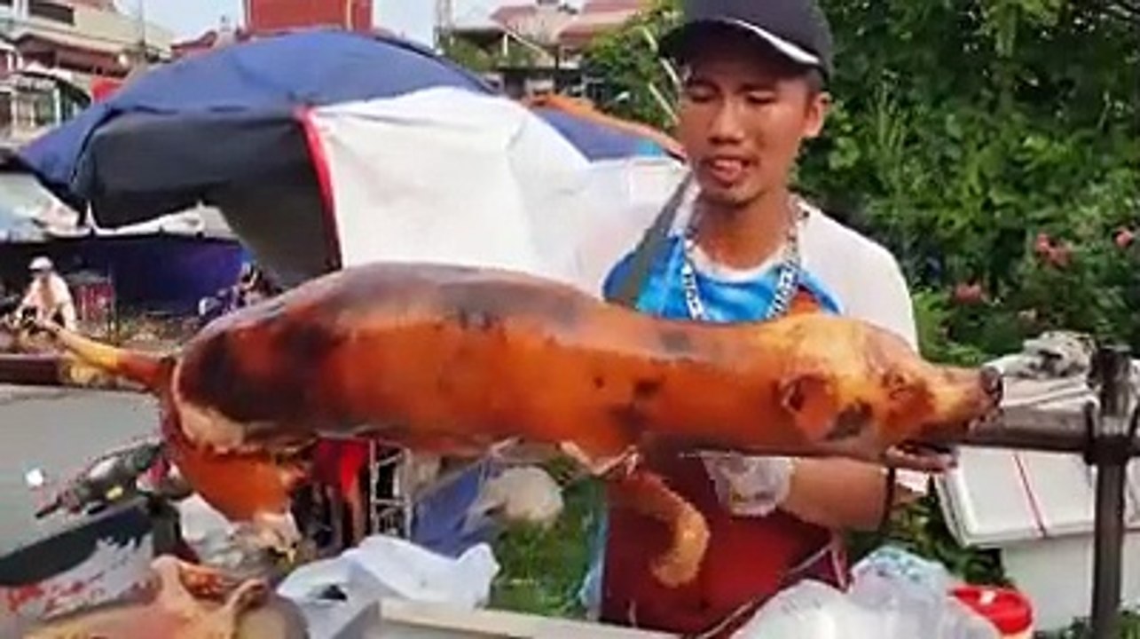 Perro asado en china