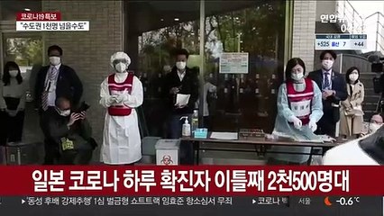 일본 코로나 하루 확진자 이틀째 2천500명대