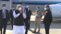 PM Modi reaches Ahmedabad to review coron vaccine
