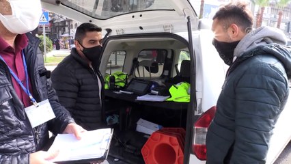 HATAY - Yaya yollarında araç kullanan 21 sürücüye 6 bin 48 lira ceza