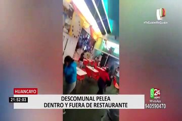 Huancayo: sujetos aparentemente ebrios causaron desmanes en restaurante