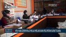 KPU Kabupaten Gorontalo Melakukan Pelipatan Surat Suara