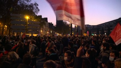 Protestos em Nantes contra lei de "Segurança Global"