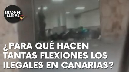 Vean a los INMIGRANTES ILEGALES haciendo FLEXIONES en GRAN CANARIA. ¿Para qué se están preparando?