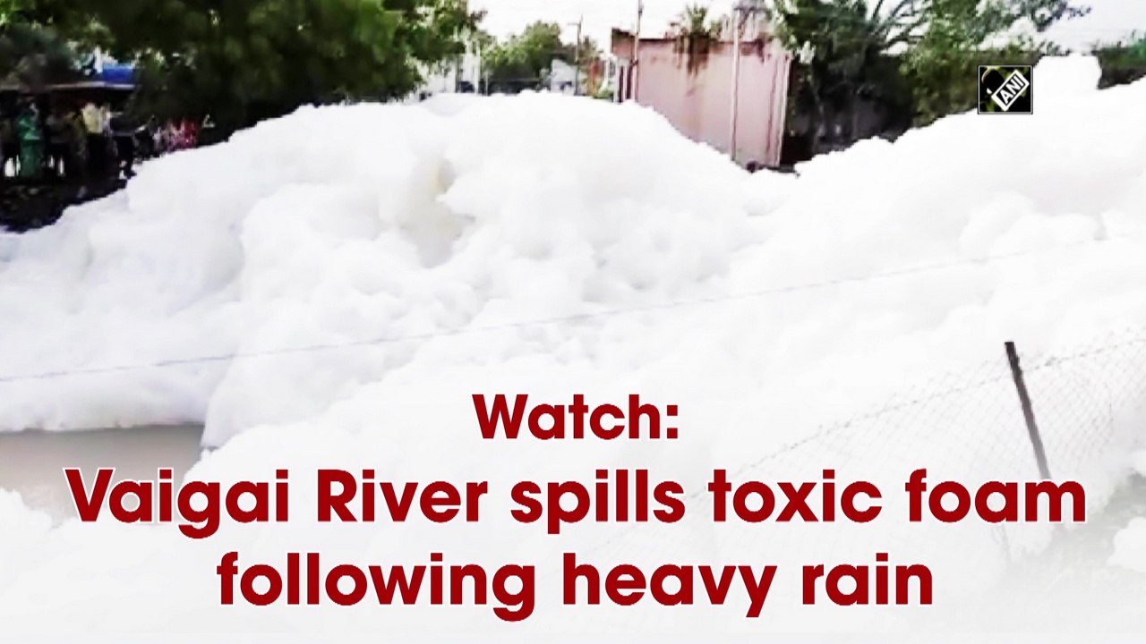Watch: Vaigai River spills toxic foam following heavy rain