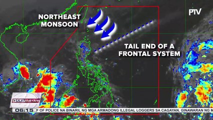 Tail end of a frontal system at Northeast monsoon, nakakaapekto sa Nothern at Central Luzon