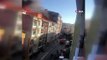 Esenler’de Mimar Sinan Mahallesi’nde bir binanın çatısında yangın çıktı