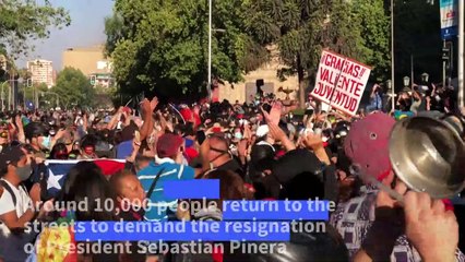 Thousands protest in Chile against the government
