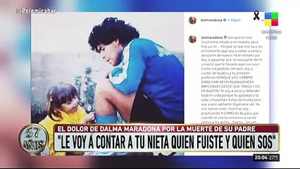 Emocionante mensaje de Dalma a Diego Maradona tras su muerte