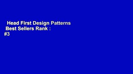 Head First Design Patterns  Best Sellers Rank : #3