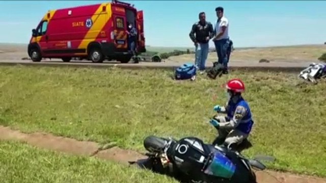 Motociclista sofre ferimentos moderados em acidente na BR-467