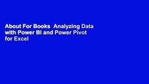About For Books  Analyzing Data with Power BI and Power Pivot for Excel  Best Sellers Rank : #4
